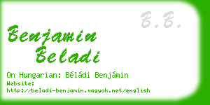 benjamin beladi business card